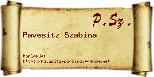 Pavesitz Szabina névjegykártya